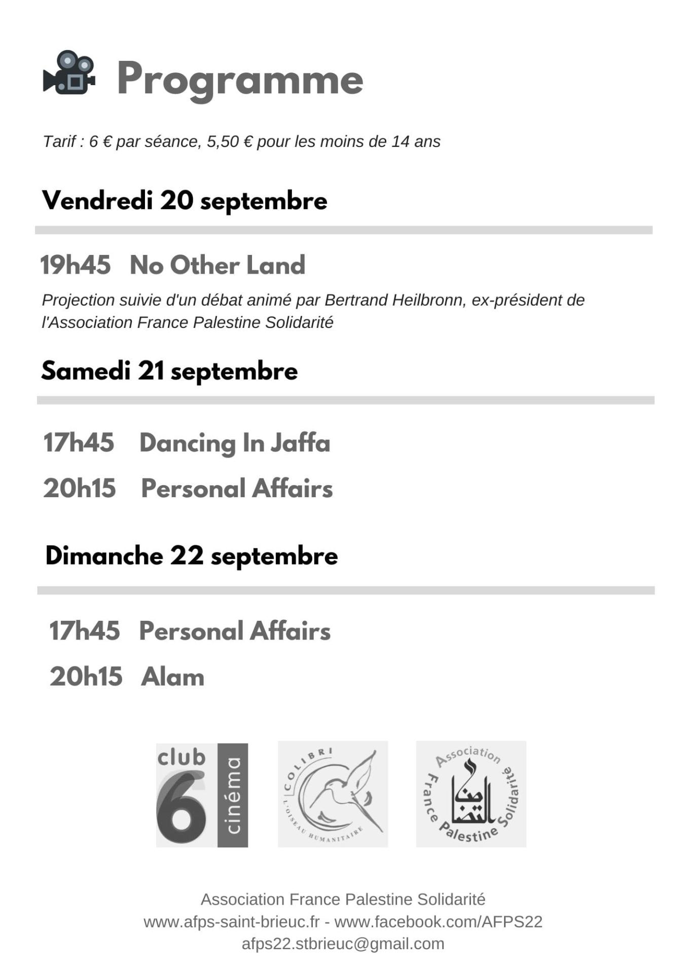 Le programme du festival