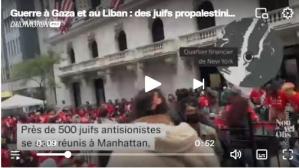 Aux usa des juifs manifestent